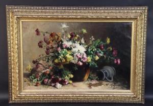 ARMAND ETIENNE THOMAS Charles 1857-1892,Grande composition florale,Auxerre Enchères FR 2021-09-05