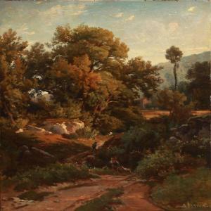 ARMAND Jean Francois Felix Bernard 1829-1894,Hilly landscape,Bruun Rasmussen DK 2012-02-06