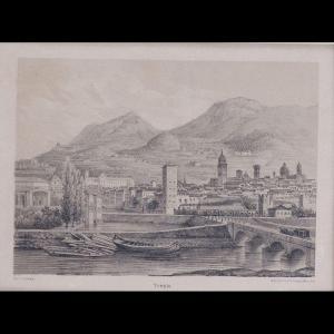 ARMANI Basilio 1817-1899,Veduta di Trento con la ferrovia,Von Morenberg IT 2015-01-24