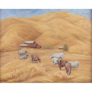 ARMER Ruth 1896-1977,Landscape with Cows,Treadway US 2015-03-07