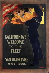 ARMER SIDNEY,CALIFORNIA'S WELCOME TO THE FLEET / SAN FRANCISCO,1908,Swann Galleries 2018-03-01