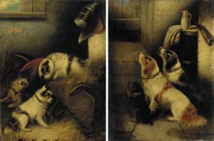 ARMFIELD Edward 1817-1896,Terriers at Play; Waiting for Master,Christie's GB 2001-06-01