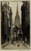 ARMINGTON Frank Milton 1876-1941,Rue des Bonnetiers, Roun,Lando Art Auction CA 2013-02-24