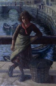 ARMITAGE Thomas Liddall 1855-1924,AWAITING FATHER'S BOAT-WHITBY,Mellors & Kirk GB 2017-03-08
