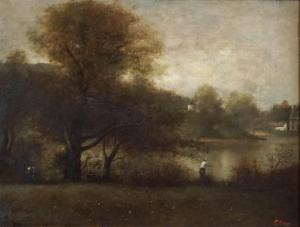 ARMOR Charles 1844-1911,BARBIZON LANDSCAPE,Potomack US 2019-04-13