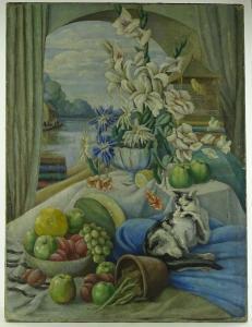 ARMSTRONG Alixe Jean Shearer,decoration - The Mischievous Cat,1934,Burstow and Hewett 2018-05-24
