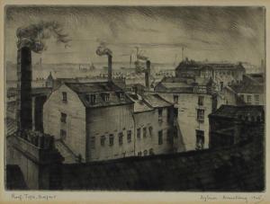 Armstrong Alymer E. 1924,Rooftops Belfast 1945,Gormleys Art Auctions GB 2022-09-27