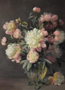 ARMSTRONG elizabeth 1860-1930,Peonies in Crystal Vase,Elder Fine Art AU 2023-09-03