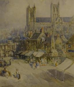 ARMSTRONG Francis Abel William 1849-1920,Market Day at Lincoln,1902,Golding Young & Co. 2019-11-27