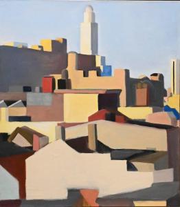 ARMSTRONG Martha 1935,Philadelphia Landscape with Inquirer Building,1984,Nadeau US 2024-01-01