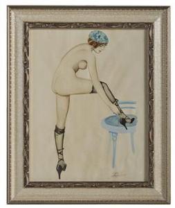 ARMSTRONG Rolf 1890-1960,High Heels and Stockings: Female Nude,New Orleans Auction US 2019-04-27