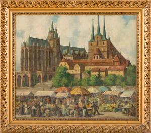 ARNDTS Otto 1879,Markttag auf dem Domplatz in Erfurt,Leo Spik DE 2017-09-28