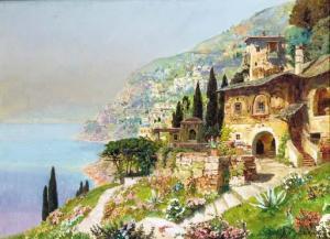 ARNEGGER Alois 1879-1963,A villa on the Amalfi coast,Christie's GB 2001-07-19