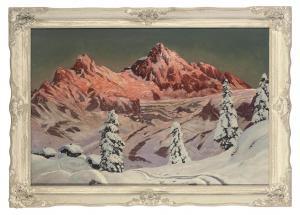 ARNEGGER Alois 1879-1963,Tracks through the snow,Christie's GB 2011-04-19