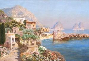 ARNEGGER Georg,Capri. Sonnenbeschienene, felsige Küstenlandschaft,Auktionshaus Quentin 2007-10-27