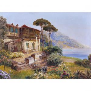 ARNEGGER Gottfried 1905-1943,Villa on Italian Coast,Clars Auction Gallery US 2023-06-16