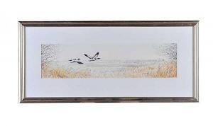 ARNELL B,SHELDUCKS OVER THE WIGTOWN BAY,Ross's Auctioneers and values IE 2016-11-09