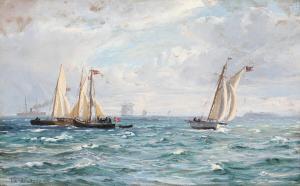 ARNESEN Vilhelm Karl Ferdinand 1865-1948,Seascape with sailers,1894,Bruun Rasmussen DK 2024-04-01