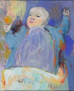 ARNEST Bernard Patrick 1917-1986,Child Playing.,1949,Swann Galleries US 2009-06-18