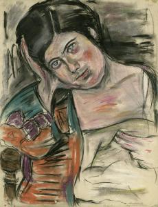 ARNO NADEL 1878-1943,Damenbildnis (Frau Dr. Brieger),1929,Galerie Bassenge DE 2009-11-26