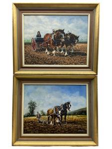 ARNOLD,'Spring Working - Shires Pulling a Seed Drill ,20th century,David Duggleby Limited 2023-07-01