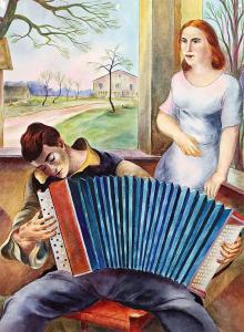 ARNOLD Christian 1889-1960,Accordian player,Villa Grisebach DE 2014-11-29