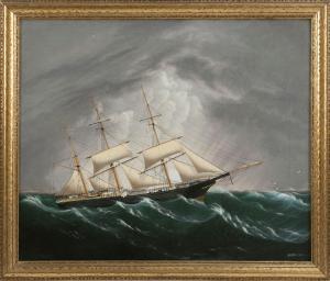 ARNOLD Edward Everard,An American three-masted ship with nicely detailed,Eldred's 2016-04-08