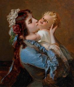 ARNOLD Friedrich Adolph 1831-1862,Joys of Motherhood,1813,Van Ham DE 2017-05-19