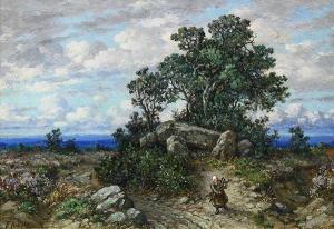 ARNOLD Friedrich Adolph 1831-1862,Landscape with Figure,Clars Auction Gallery US 2016-05-22