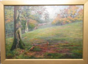 ARNOLD Georg Johann 1900-1900,2 pheasants under tree,Windibank GB 2009-03-14