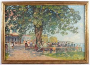 ARNOLD Karl August 1888-1980,Biergarten in Herrenchiemsee,Von Zengen DE 2017-03-17