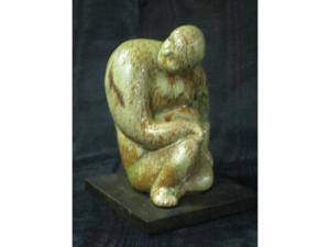 ARNOLD Newell Hillis 1906-1988,Glazed ceramic figure of a malecrouche,1906,Ivey-Selkirk Auctioneers 2008-11-15