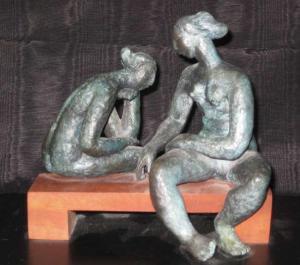 ARNOLD Newell Hillis 1906-1988,Two seated figures,1987,Ivey-Selkirk Auctioneers US 2008-11-15