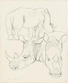 ARNOLD Phyllis Anne 1938,Studies of a rhinoceros,1965,Christie's GB 2008-01-15