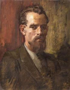 ARNOLD Rudolf 1881-1968,Porträt des Malers Erwin Lutz-Waldner,Palais Dorotheum AT 2016-03-22