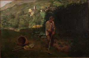 ARNOLDI G,Figura di contadino,1895,Galleria Sarno IT 2017-05-24