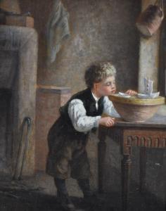 ARNOUX Michel 1833-1877,Boy playing with toy boats in the kitchen,Burstow and Hewett GB 2011-12-14