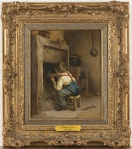 ARNOUX Michel 1833-1877,His First Pipe,Tooveys Auction GB 2016-03-23
