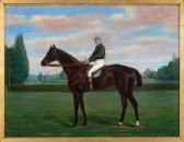 Arnull Geo 1849-1894,Portrait du cheval Arlay et son jockey,1889,Tradart Deauville FR 2009-08-26