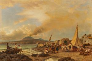 ARNZ Albert 1832-1914,Fish Market on a Beach outside Naples,1901,Van Ham DE 2023-05-15