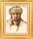 ARONOVICH ROTNITSKY Semon 1915,Head of Central Partisan in a Sheepskin C,1987,Shapiro Auctions 2009-11-22
