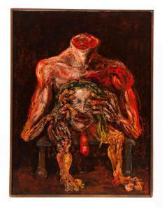 ARONOVICI Isser 1932-1994,Nude seated man,Garth's US 2017-02-03