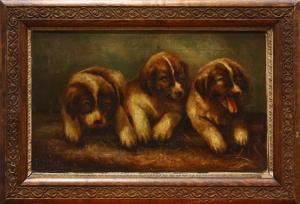 ARONSOHN Ruth B 1873,Three Puppies,Clars Auction Gallery US 2011-06-11