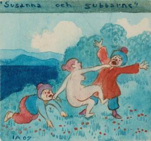 AROSENIUS Ivar 1878-1909,Susanna och gubbarne (Susanna and the Elders),Bukowskis SE 2018-06-07