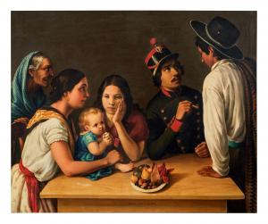 ARRIETA José Agustín 1802-1879,La familia mexicana,1851,Sotheby's GB 2023-05-17