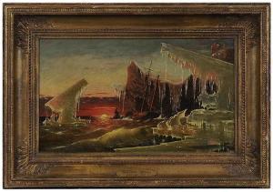 ARRIOLA Fortunato 1827-1872,Lost in the Arctic Ice,1864,Brunk Auctions US 2017-11-09