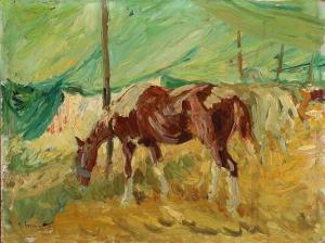 ARSENIUS Carl Georg 1855-1908,The horses are feed,1897,Bruun Rasmussen DK 2021-06-14