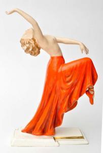 ART DECO,Figure of a semi nude girl,Anderson & Garland GB 2016-01-19