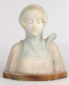 ART DECO,young beauty gazing downward,Clars Auction Gallery US 2019-08-10