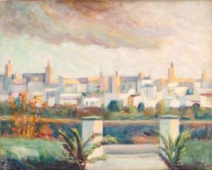 ARTAULT Robert Martial 1893-1972,Panorama de ville marocaine,Aguttes FR 2011-03-18